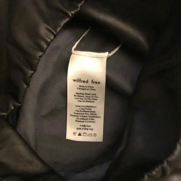 Aritzia Wilfred Free Daria‎ Pant Vegan Leather Leggings High Rise Women's XS - Picture 5 of 10